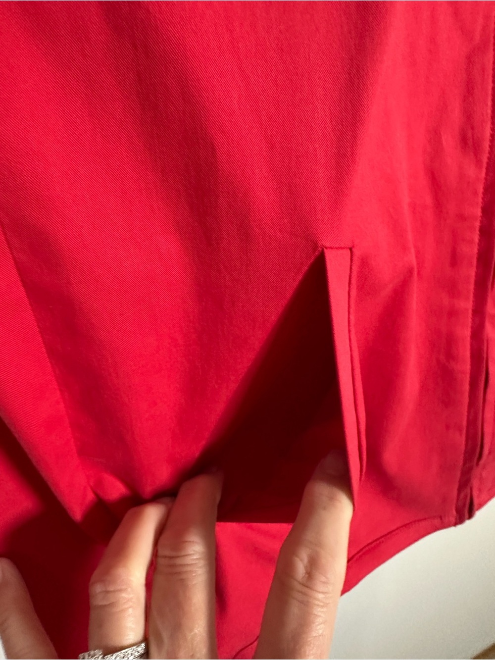 Y2K Vintage Doncaster Red Women's Collarless Jacket and skirt suit set size 8 - Picture 9 of 13